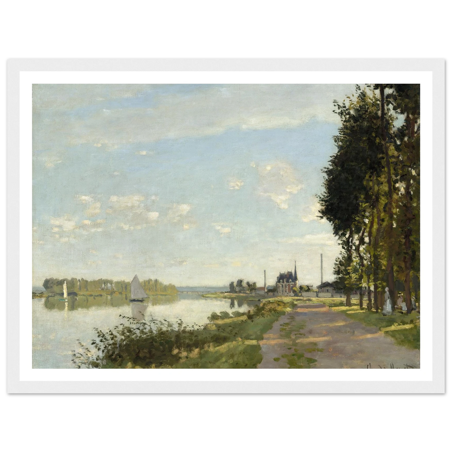 Argenteuil (c. 1872) Art Print | Claude Monet - Framed Poster - 30x40 cm / 12x16″ - Black frame