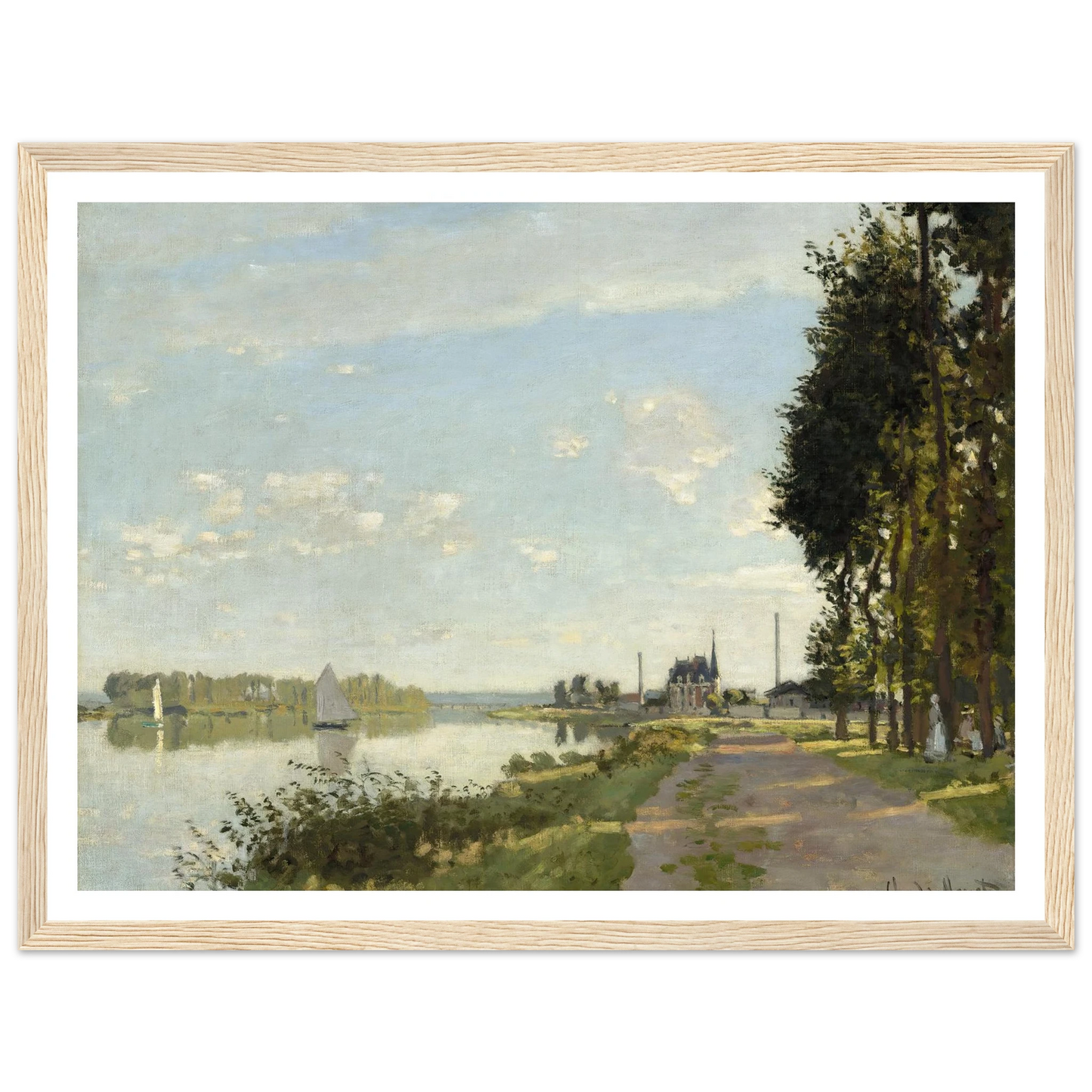 Argenteuil (c. 1872) Art Print | Claude Monet - Framed Poster - 30x40 cm / 12x16″ - Black frame