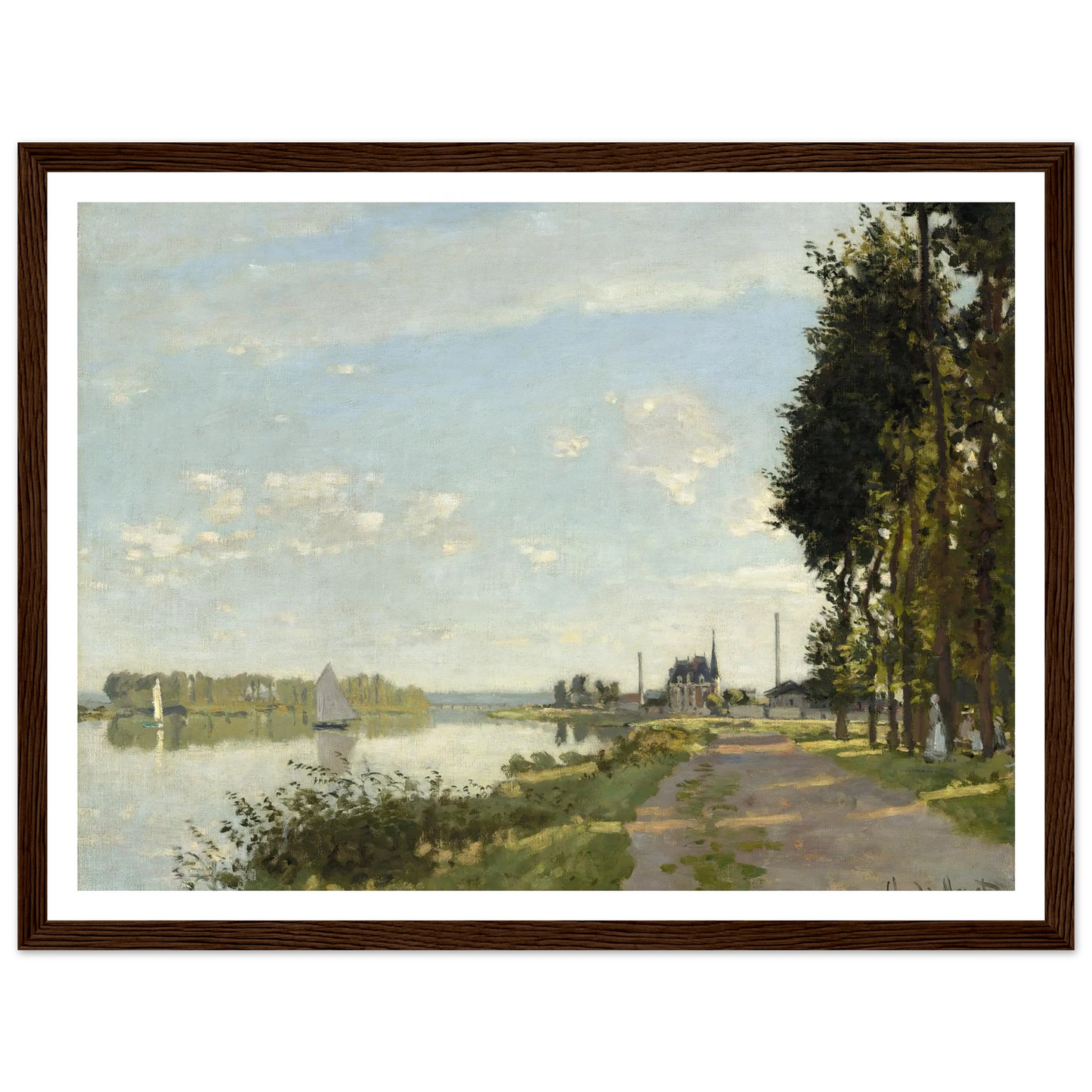 Argenteuil (c. 1872) Art Print | Claude Monet - Framed Poster - 30x40 cm / 12x16″ - Black frame