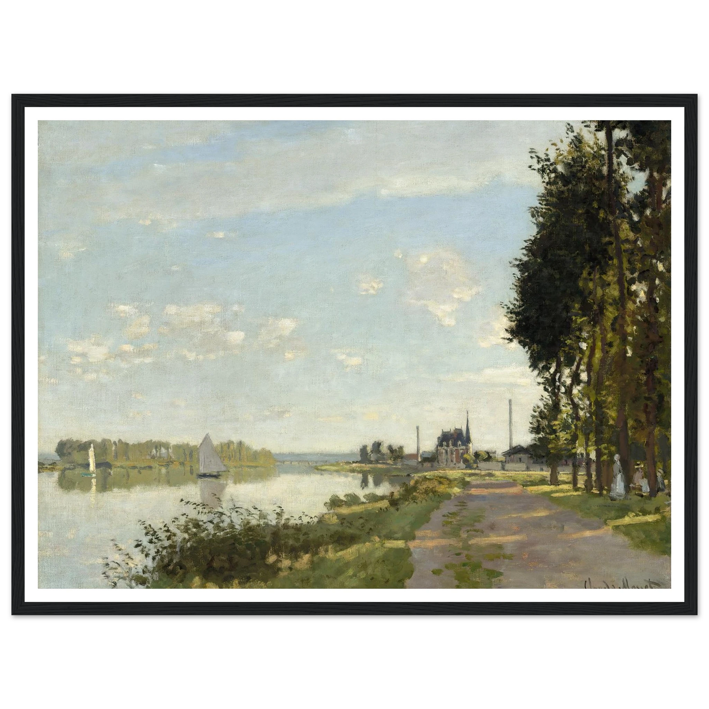 Argenteuil (c. 1872) Art Print | Claude Monet - Framed Poster - 30x40 cm / 12x16″ - Black frame