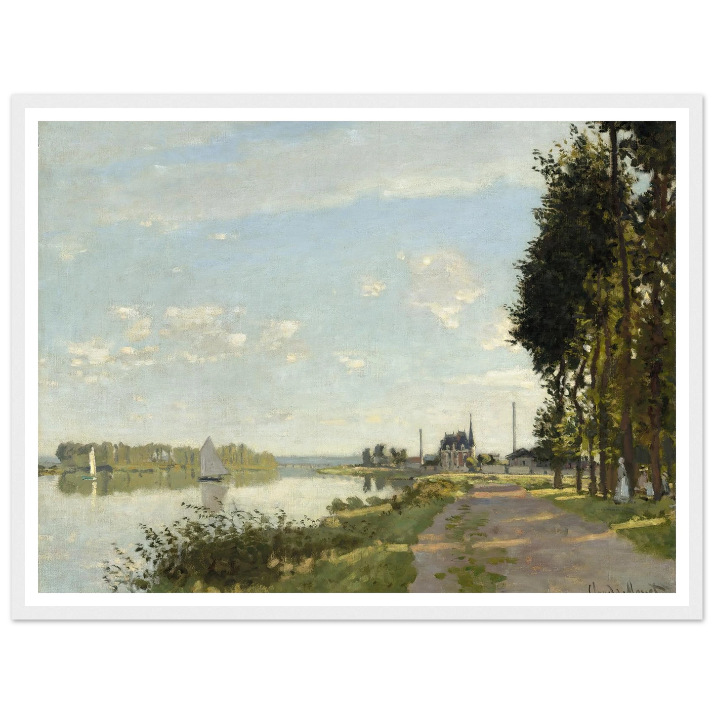 Argenteuil (c. 1872) Art Print | Claude Monet - Framed Poster - 30x40 cm / 12x16″ - Black frame
