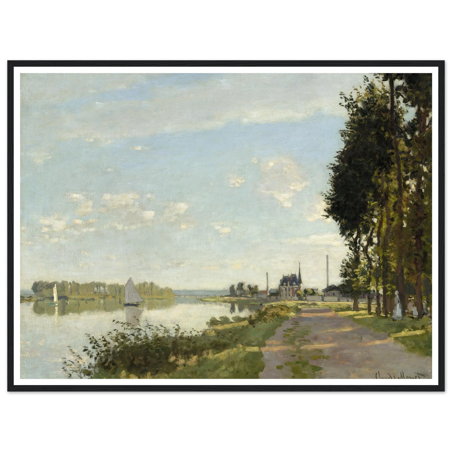 Argenteuil (c. 1872) Art Print | Claude Monet - Framed Poster - 30x40 cm / 12x16″ - Black frame