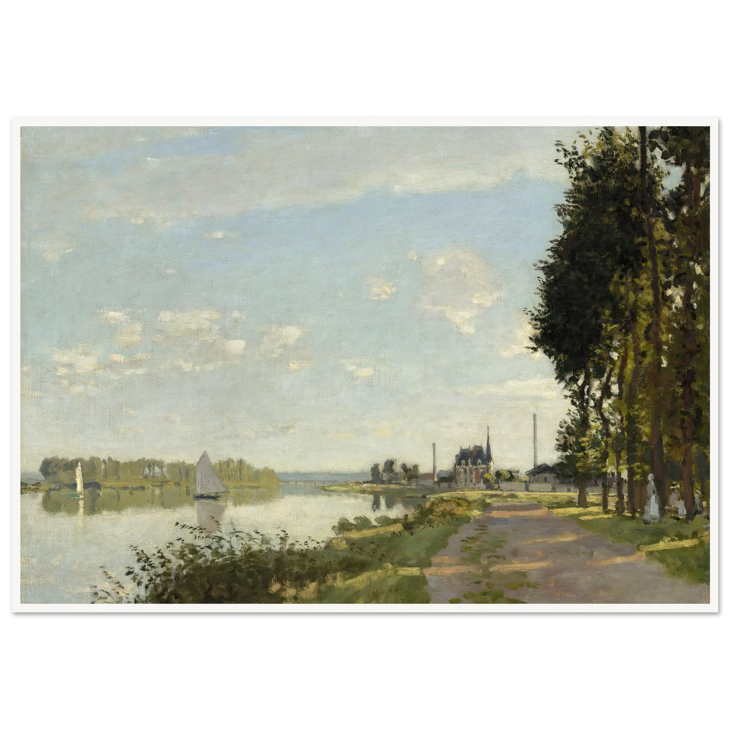 Argenteuil (c. 1872) Art Print | Claude Monet - Framed Poster - 30x40 cm / 12x16″ - Black frame