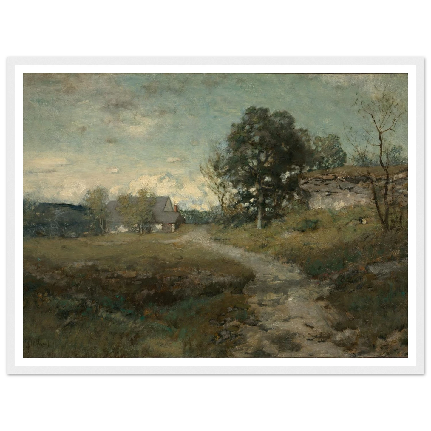 Arkville Landscape (1880s) Art Print | Alexander Helwig Wyant - Framed Poster - 30x40 cm / 12x16″ - Black frame