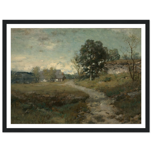 Arkville Landscape (1880s) Art Print | Alexander Helwig Wyant - Framed Poster - 30x40 cm / 12x16″ - Black frame