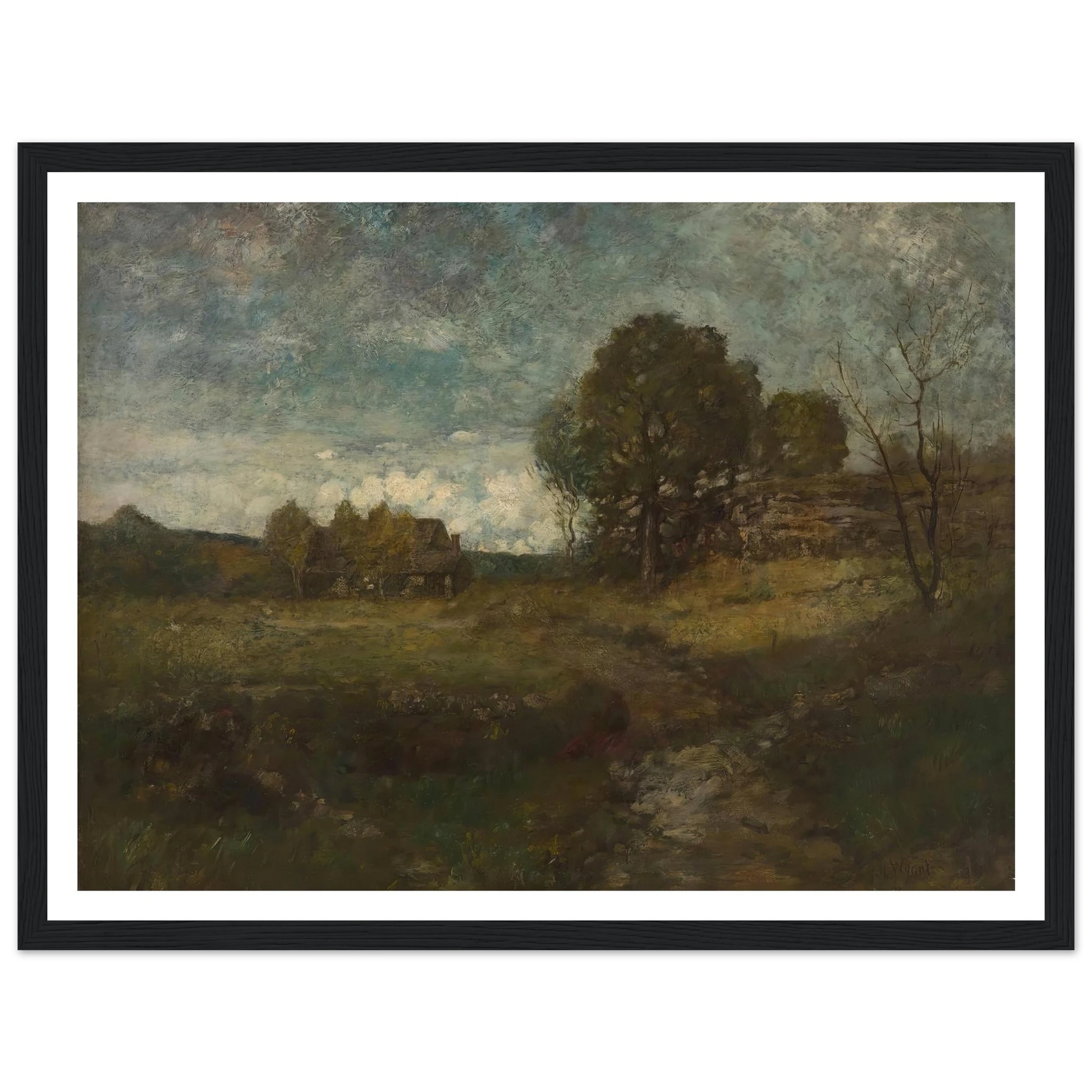 Arkville, New York Art Print | Alexander Helwig Wyant - Framed Poster - 30x40 cm / 12x16″ - Black frame