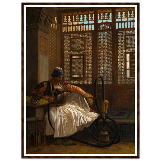 Arnaut at Rest Art Print | Jean Leon Gerome - Framed Poster - 30x40 cm / 12x16″ - Black frame