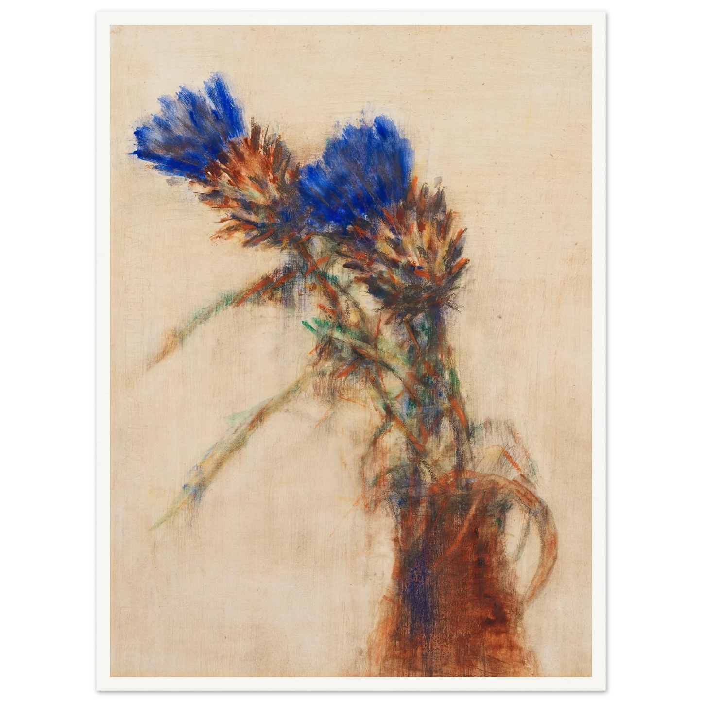 Artischockenblüten (1937) Art Print | Christian Rohlfs - Framed Poster - 30x40 cm / 12x16″ - Black frame