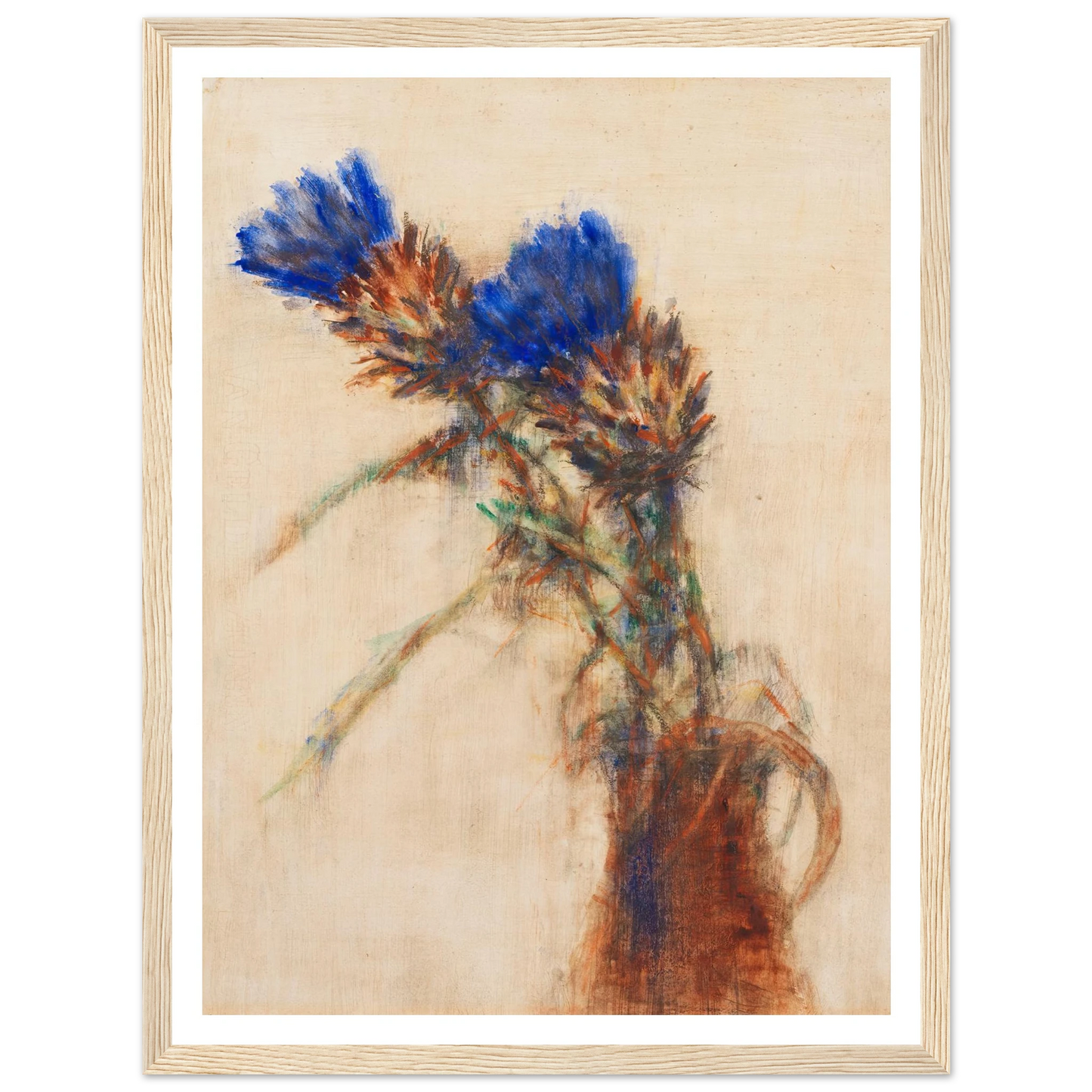 Artischockenblüten (1937) Art Print | Christian Rohlfs - Framed Poster - 30x40 cm / 12x16″ - Black frame