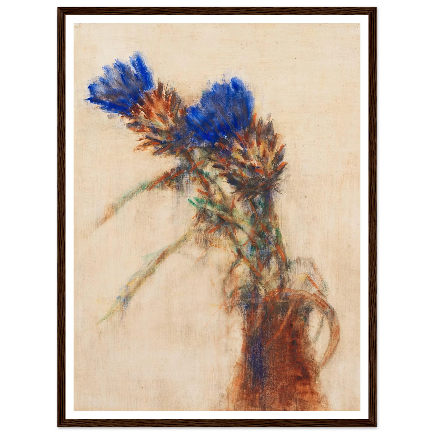 Artischockenblüten (1937) Art Print | Christian Rohlfs - Framed Poster - 30x40 cm / 12x16″ - Black frame