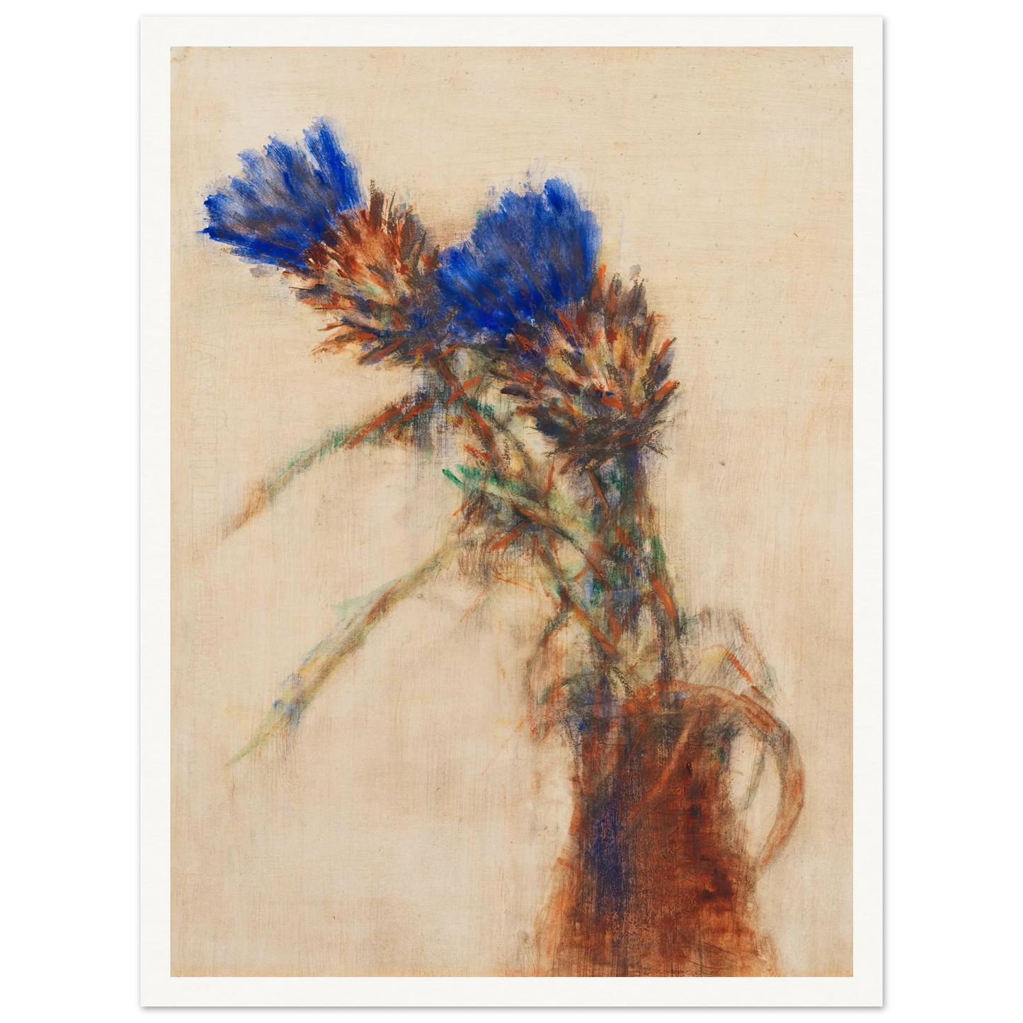 Artischockenblüten (1937) Art Print | Christian Rohlfs - Framed Poster - 30x40 cm / 12x16″ - Black frame