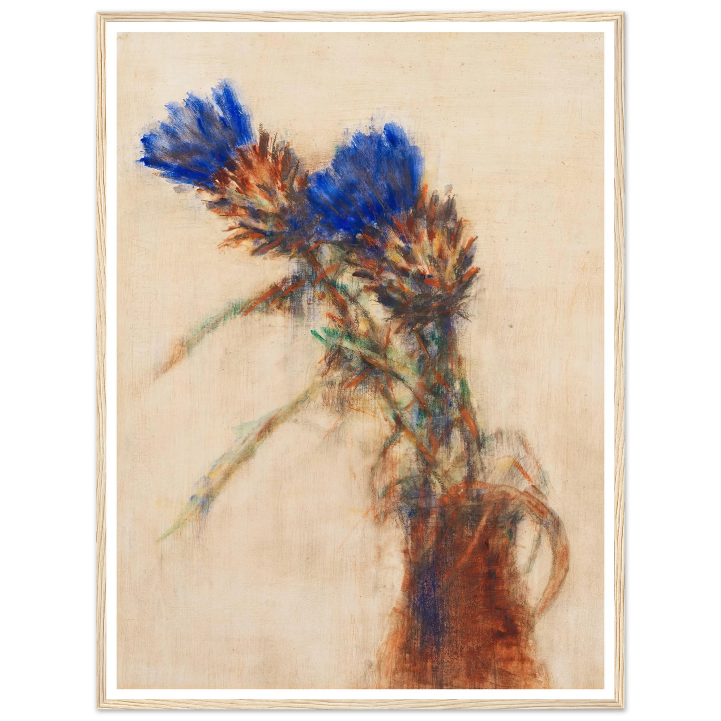 Artischockenblüten (1937) Art Print | Christian Rohlfs - Framed Poster - 30x40 cm / 12x16″ - Black frame