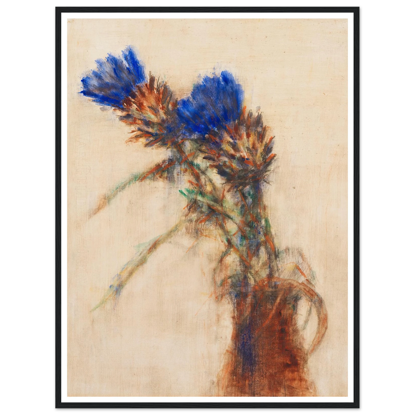 Artischockenblüten (1937) Art Print | Christian Rohlfs - Framed Poster - 30x40 cm / 12x16″ - Black frame