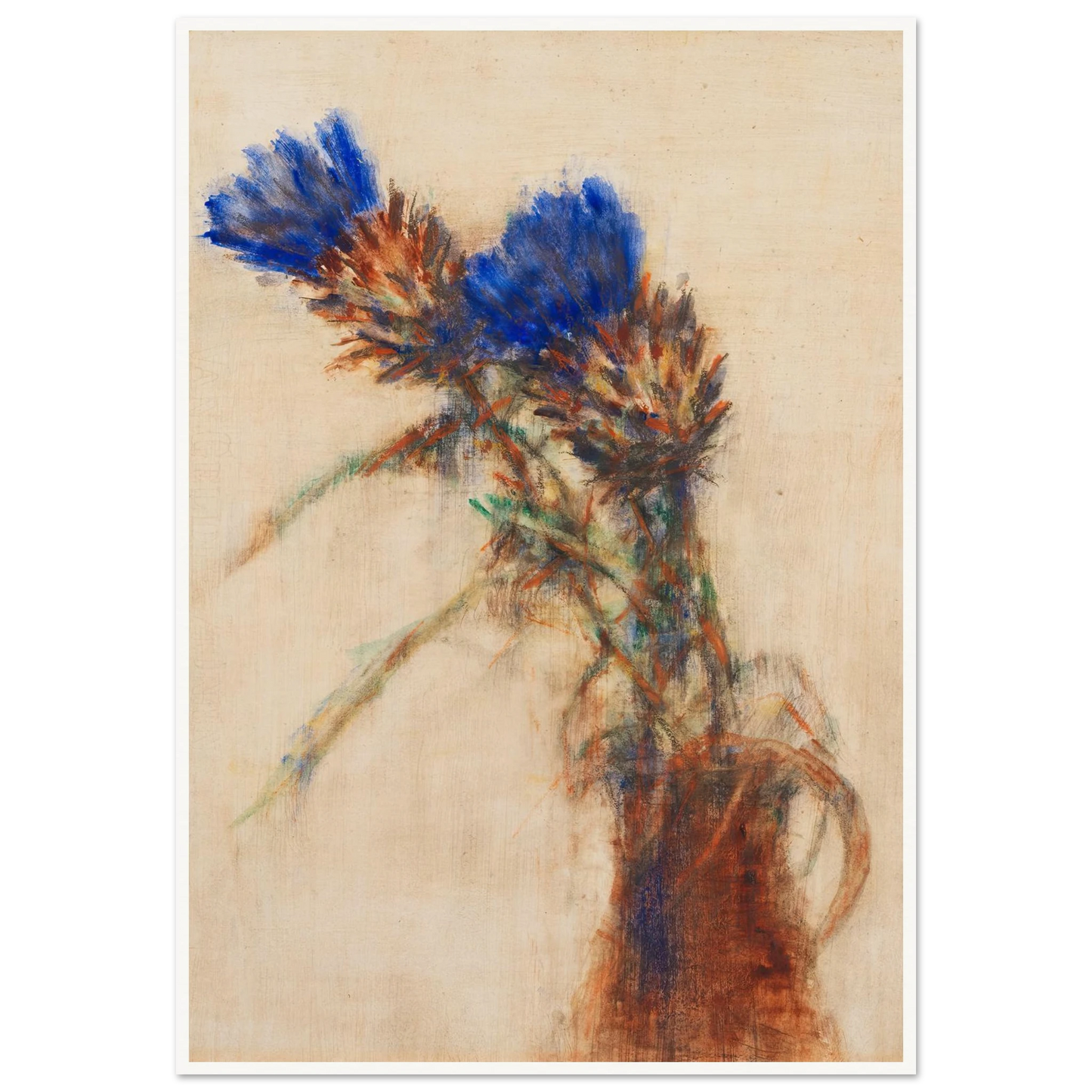 Artischockenblüten (1937) Art Print | Christian Rohlfs - Framed Poster - 30x40 cm / 12x16″ - Black frame