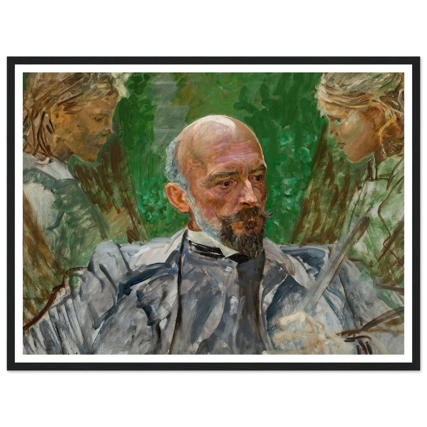 Artist and muses Art Print | Jacek Malczewski - Framed Poster - 30x40 cm / 12x16″ - Black frame