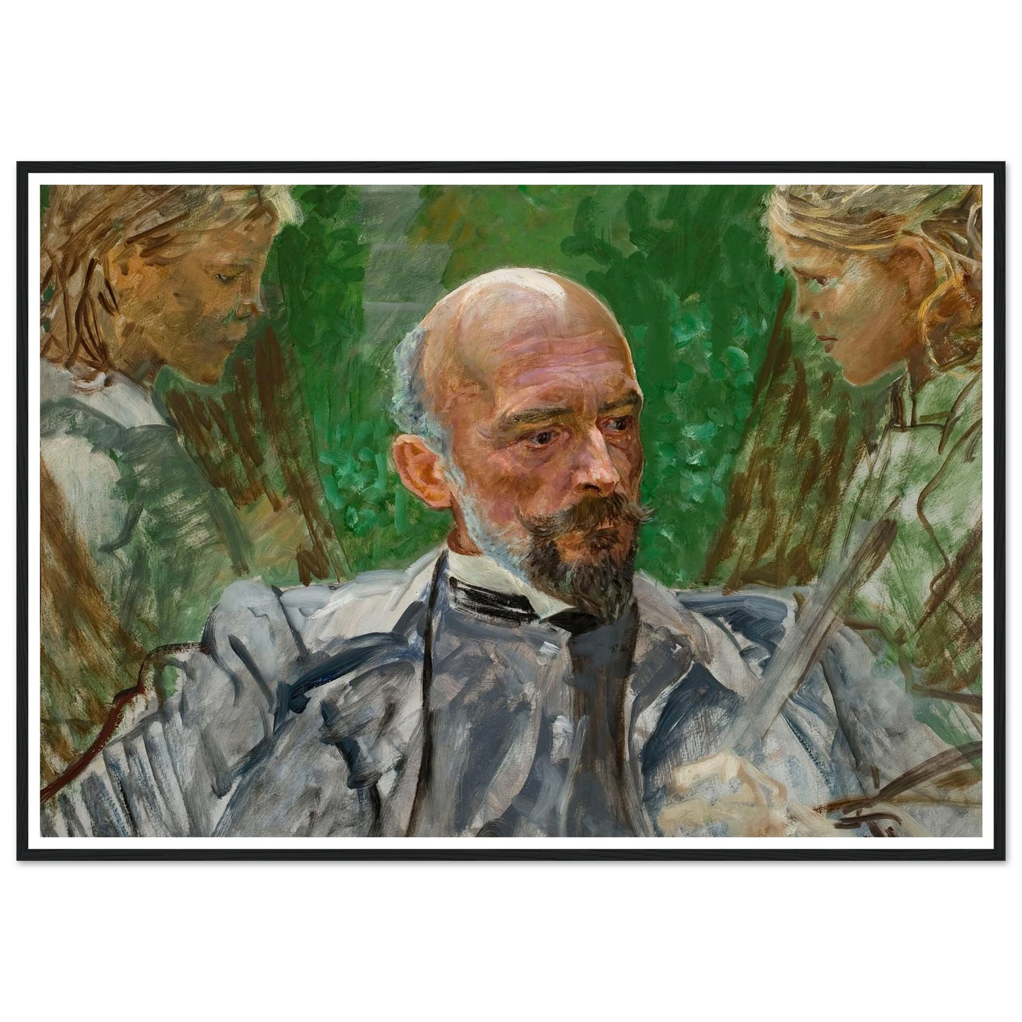 Artist and muses Art Print | Jacek Malczewski - Framed Poster - 30x40 cm / 12x16″ - Black frame