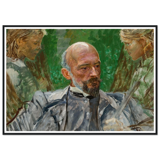 Artist and muses Art Print | Jacek Malczewski - Framed Poster - 30x40 cm / 12x16″ - Black frame