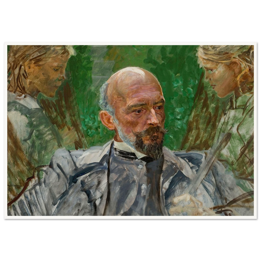 Artist and muses Art Print | Jacek Malczewski - Framed Poster - 30x40 cm / 12x16″ - Black frame