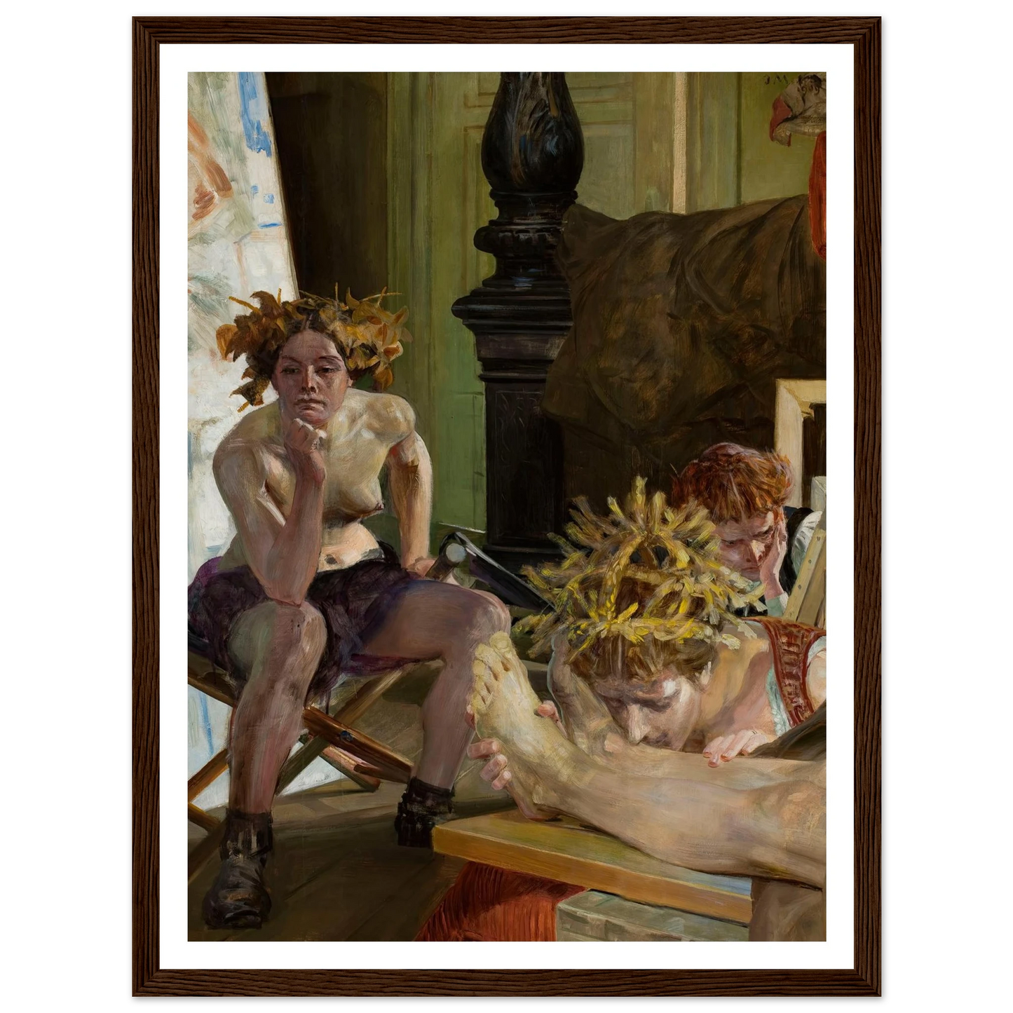 Artist’s death (1909) Art Print | Jacek Malczewski - Framed Poster - 30x40 cm / 12x16″ - Black frame