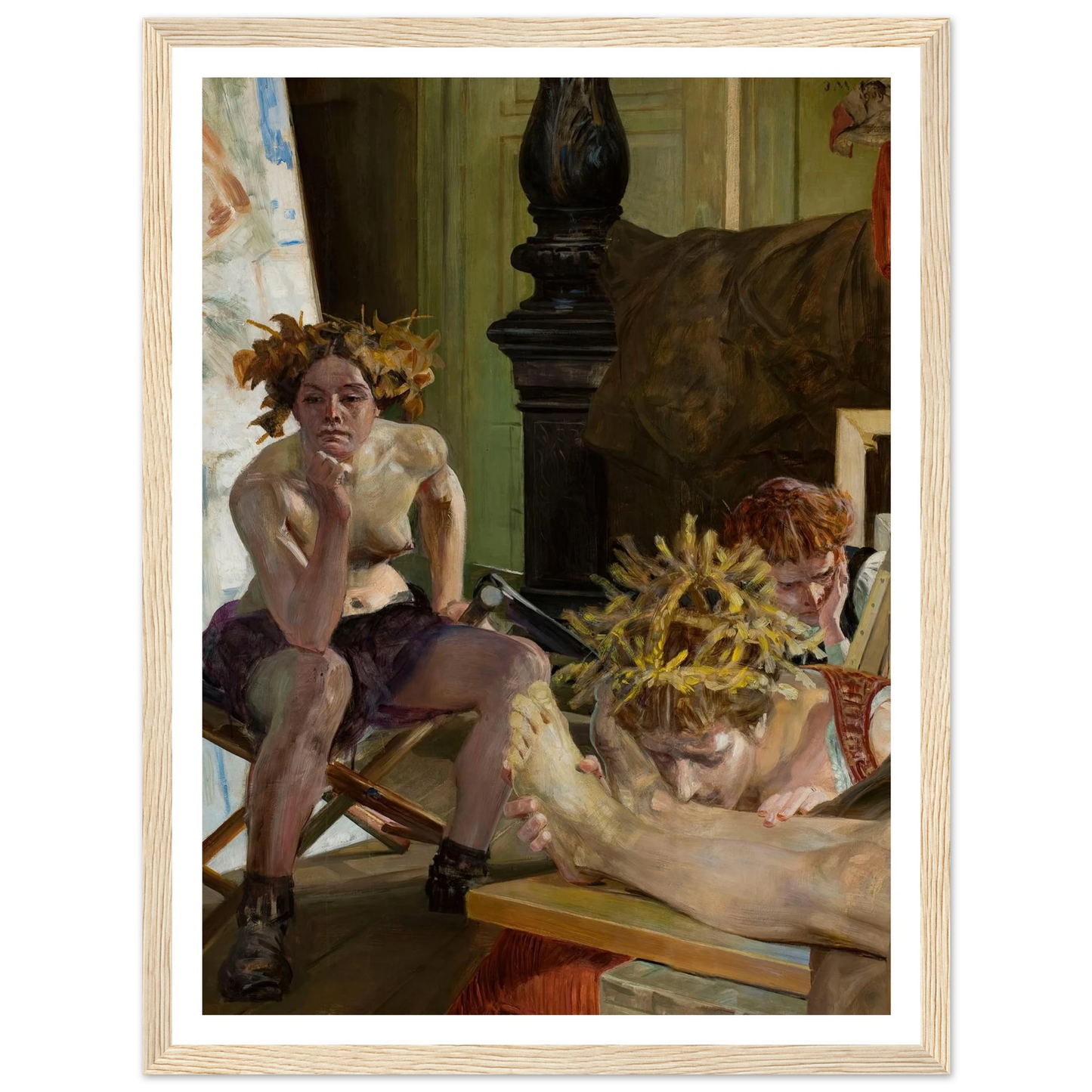 Artist’s death (1909) Art Print | Jacek Malczewski - Framed Poster - 30x40 cm / 12x16″ - Black frame