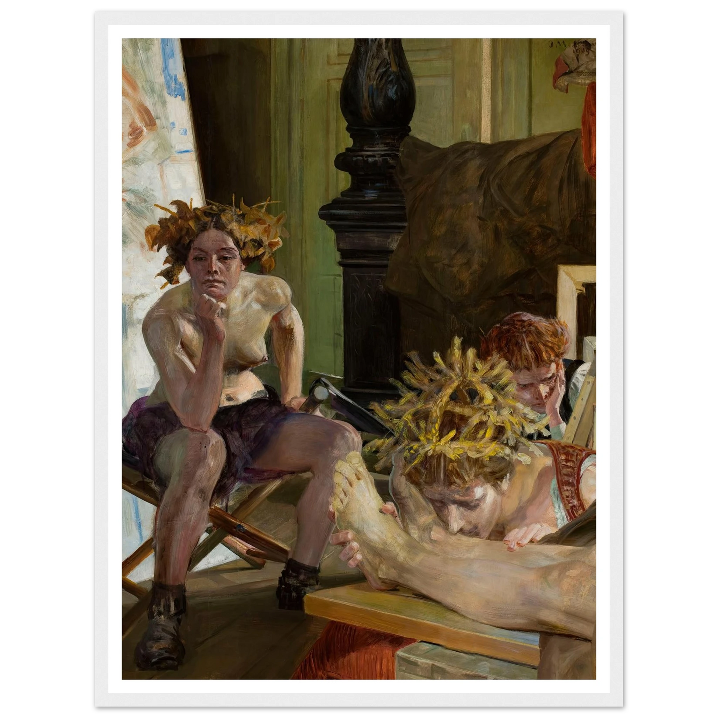Artist’s death (1909) Art Print | Jacek Malczewski - Framed Poster - 30x40 cm / 12x16″ - Black frame