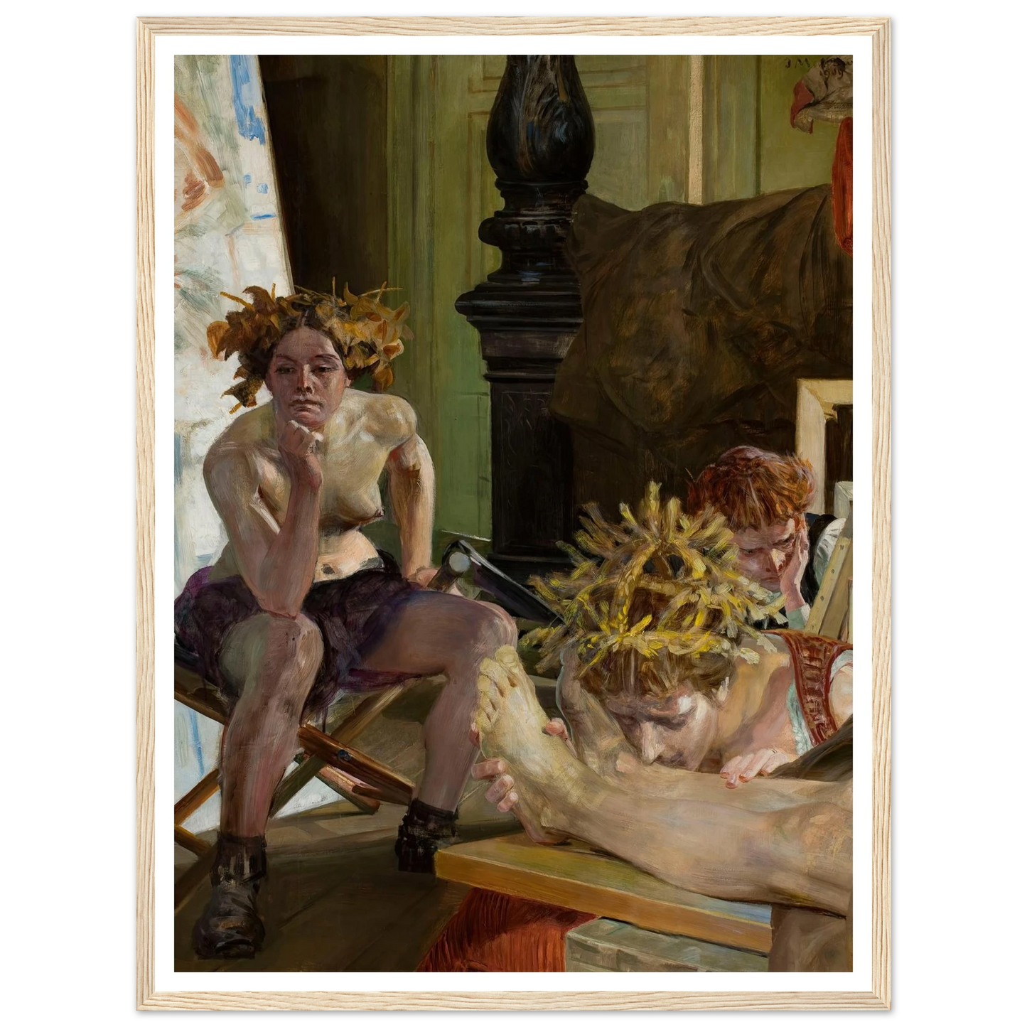 Artist’s death (1909) Art Print | Jacek Malczewski - Framed Poster - 30x40 cm / 12x16″ - Black frame