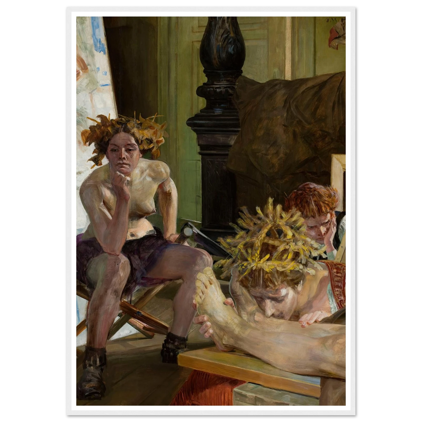 Artist’s death (1909) Art Print | Jacek Malczewski - Framed Poster - 30x40 cm / 12x16″ - Black frame