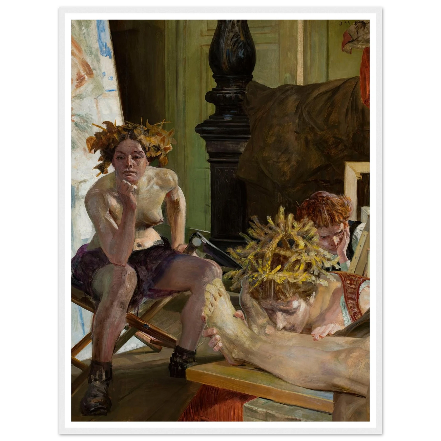 Artist’s death (1909) Art Print | Jacek Malczewski - Framed Poster - 30x40 cm / 12x16″ - Black frame