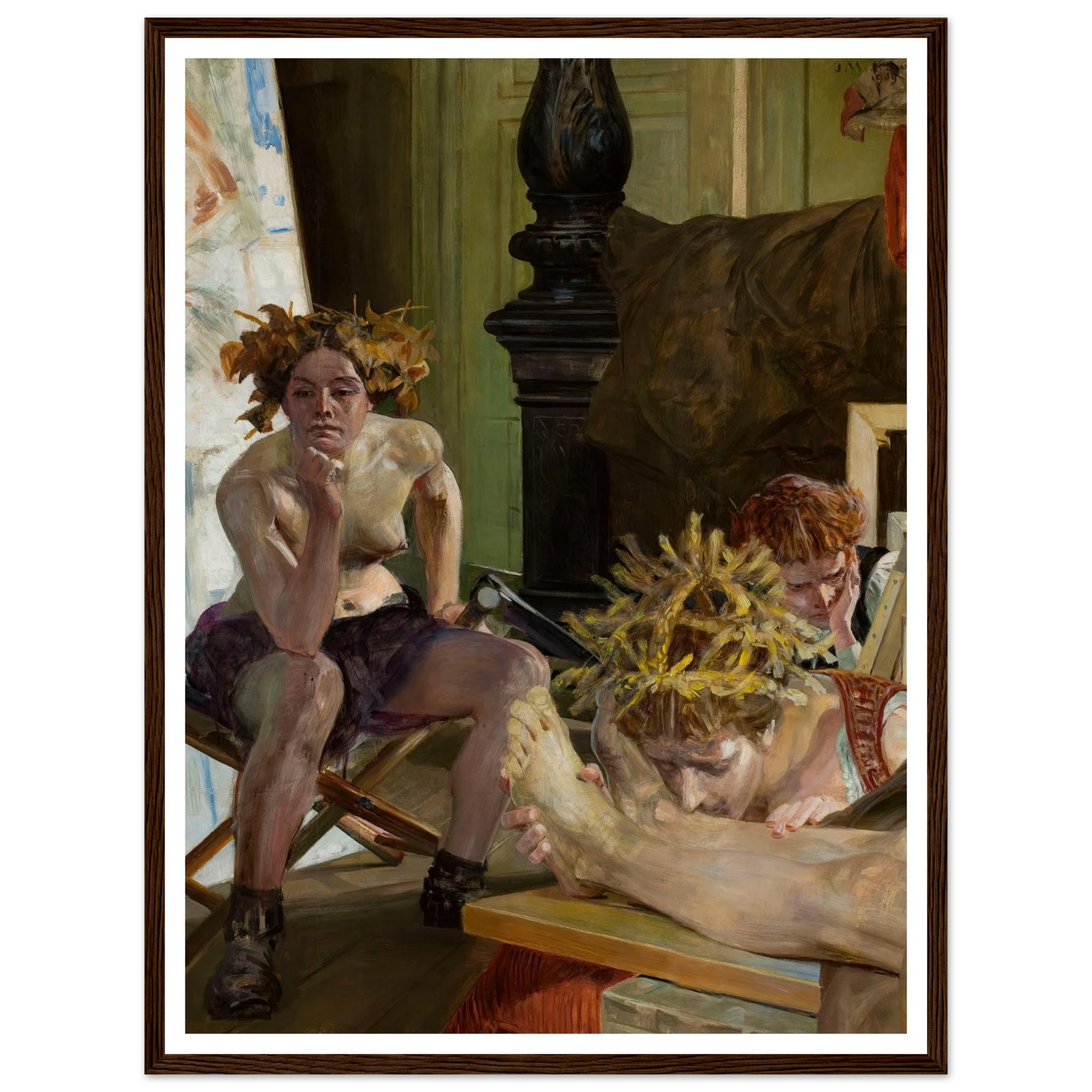 Artist’s death (1909) Art Print | Jacek Malczewski - Framed Poster - 30x40 cm / 12x16″ - Black frame