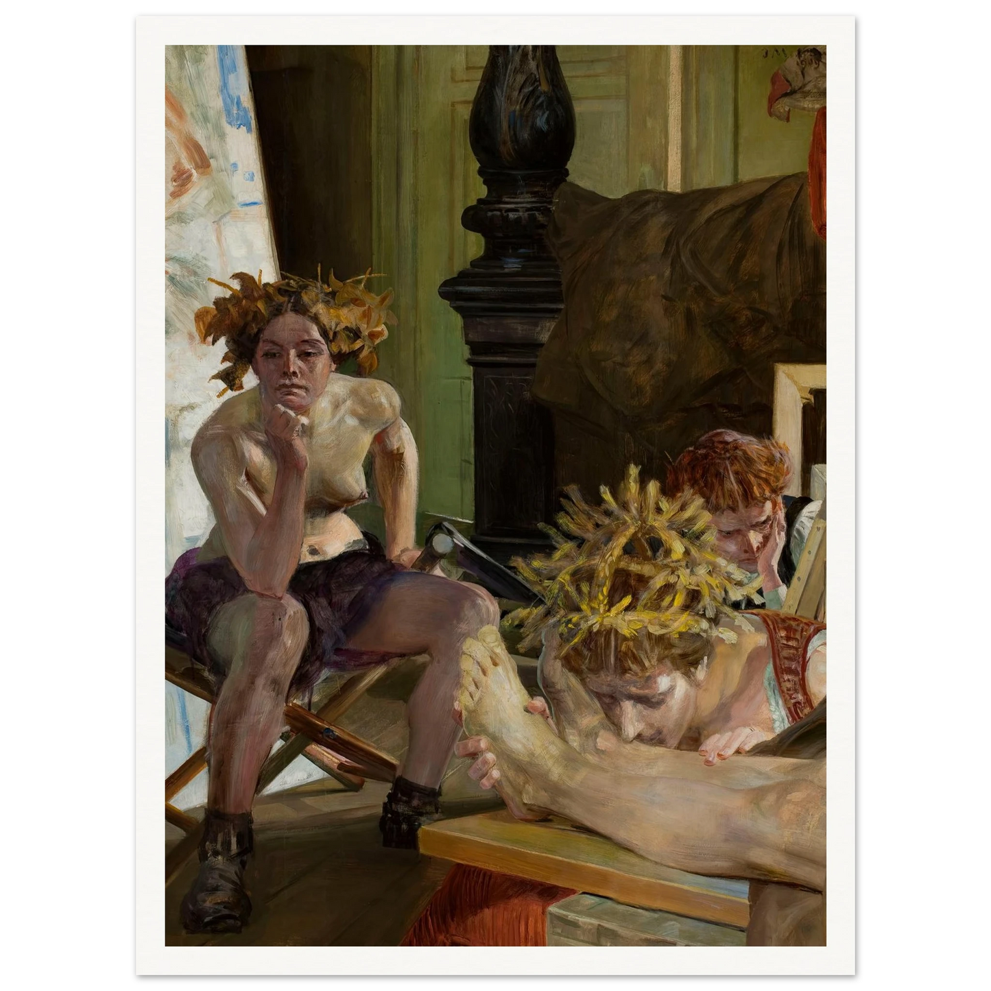 Artist’s death (1909) Art Print | Jacek Malczewski - Framed Poster - 30x40 cm / 12x16″ - Black frame