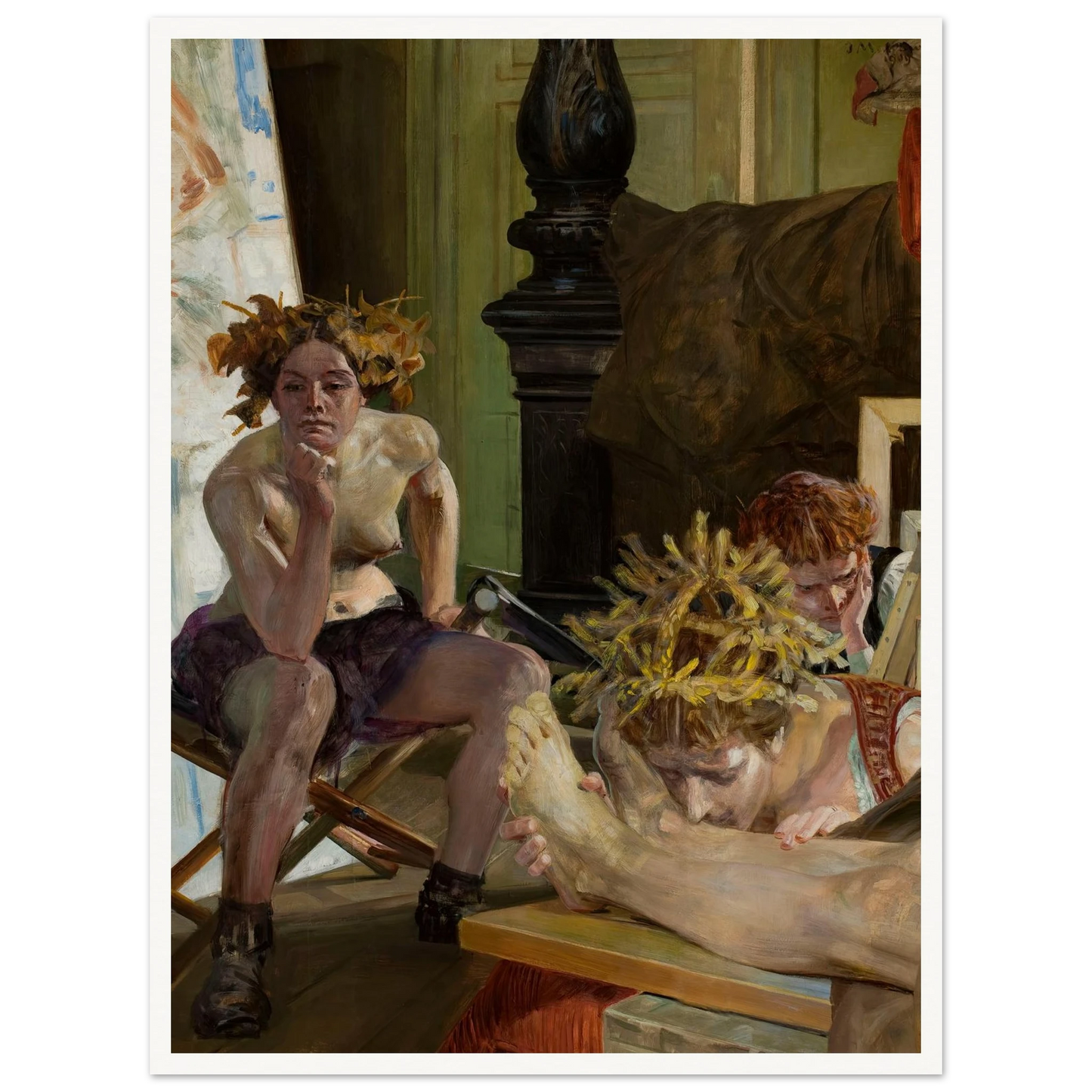 Artist’s death (1909) Art Print | Jacek Malczewski - Framed Poster - 30x40 cm / 12x16″ - Black frame