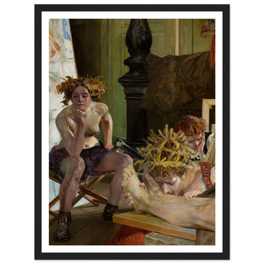 Artist’s death (1909) Art Print | Jacek Malczewski - Framed Poster - 30x40 cm / 12x16″ - Black frame