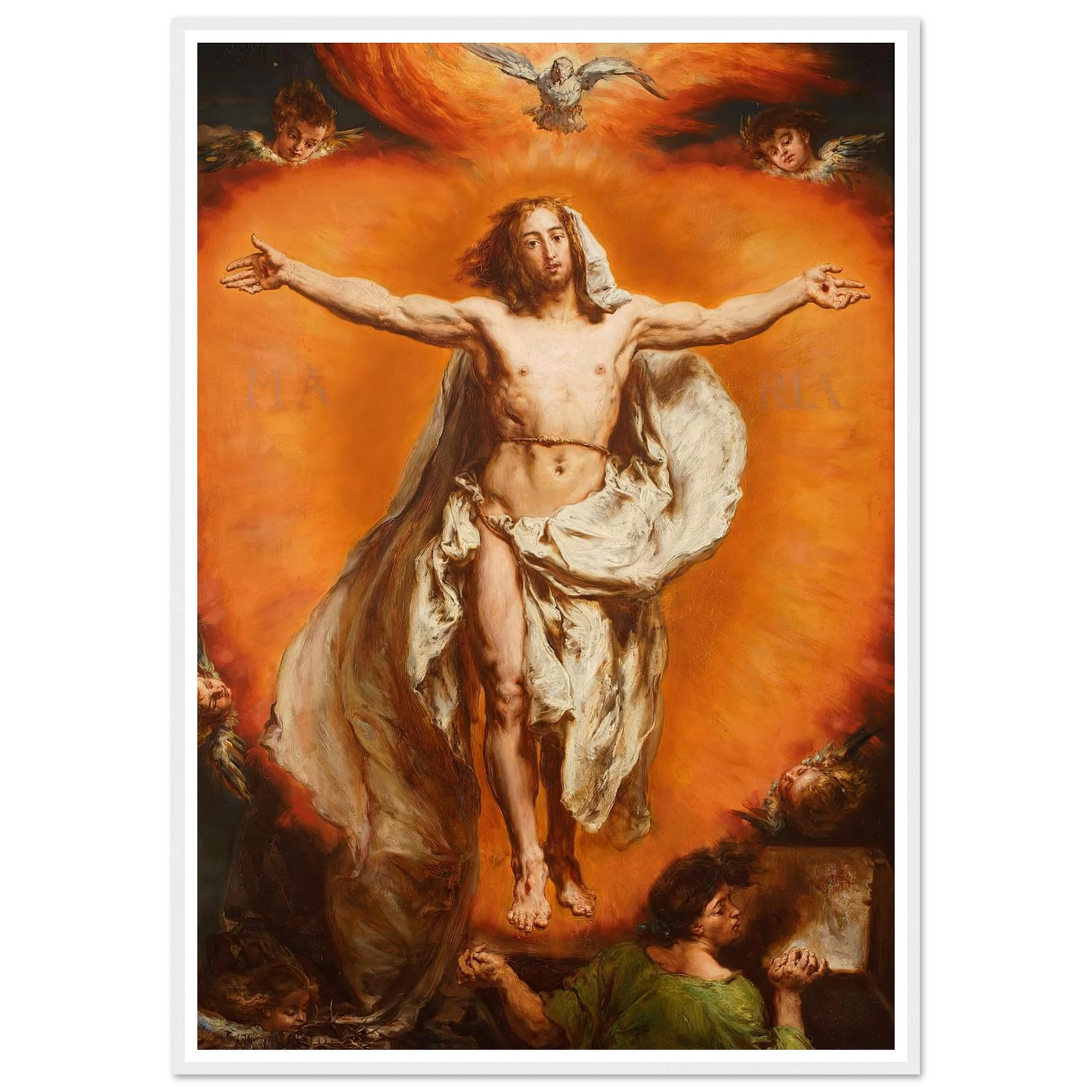 Ascension (1884) Art Print | Jan Matejko - Framed Poster - 30x40 cm / 12x16″ - Black frame