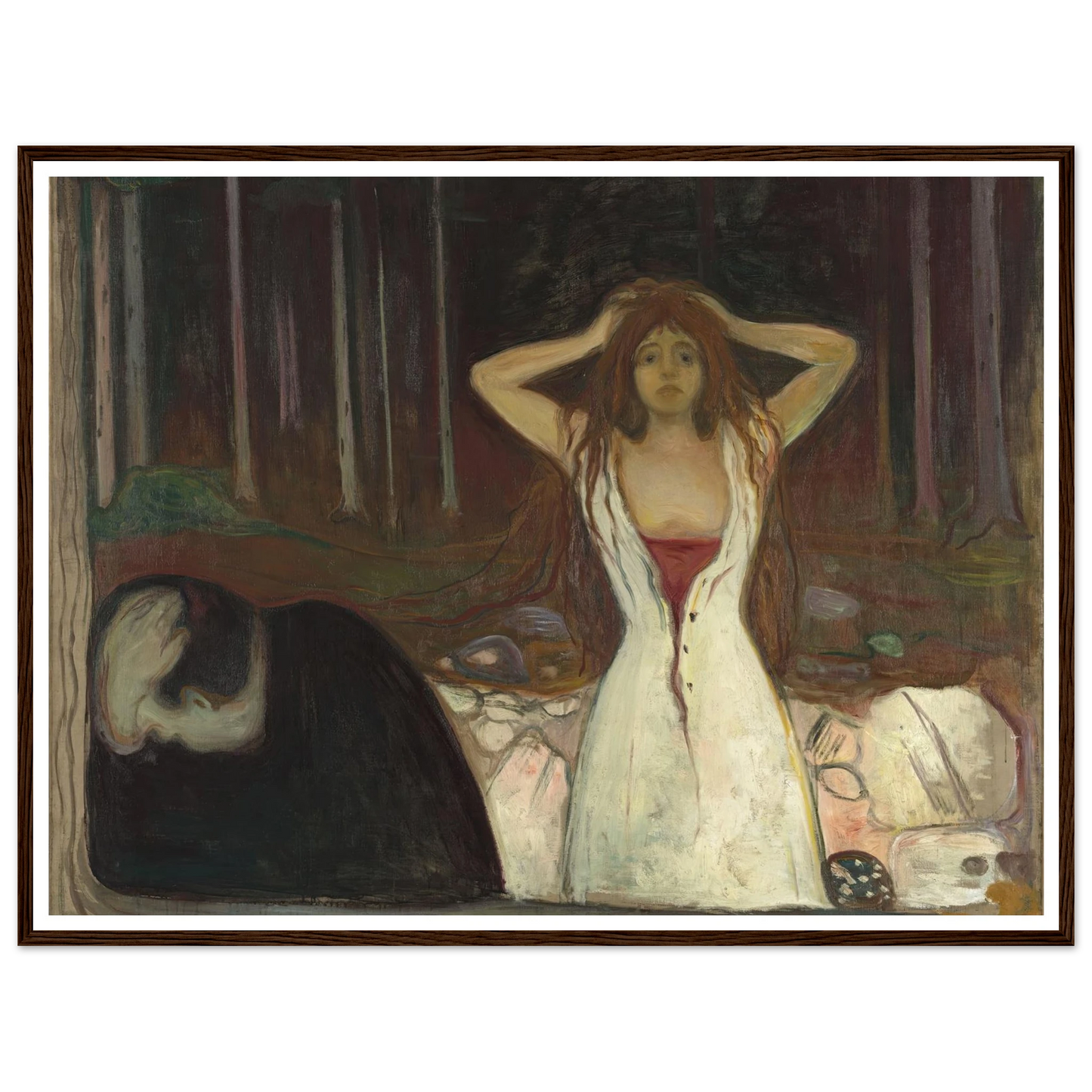 Ashes (1895) Art Print | Edvard Munch - Framed Poster - 30x40 cm / 12x16″ - Black frame