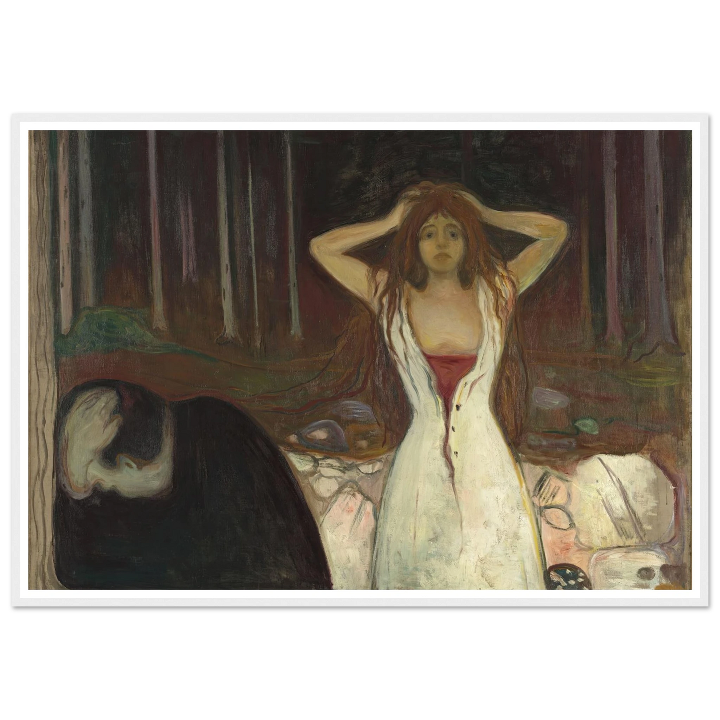 Ashes (1895) Art Print | Edvard Munch - Framed Poster - 30x40 cm / 12x16″ - Black frame