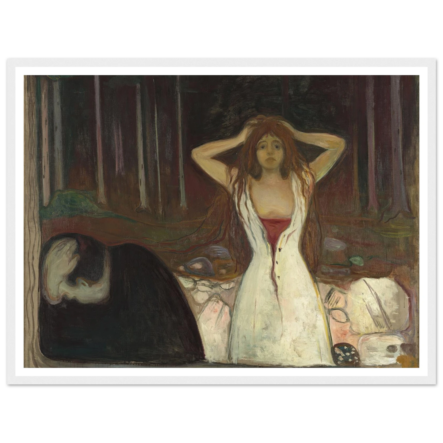Ashes (1895) Art Print | Edvard Munch - Framed Poster - 30x40 cm / 12x16″ - Black frame