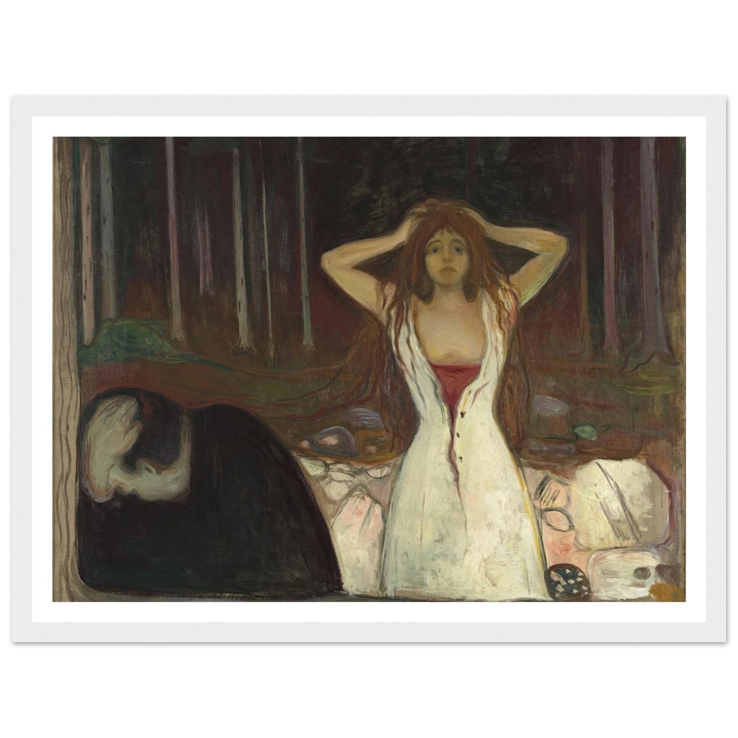 Ashes (1895) Art Print | Edvard Munch - Framed Poster - 30x40 cm / 12x16″ - Black frame