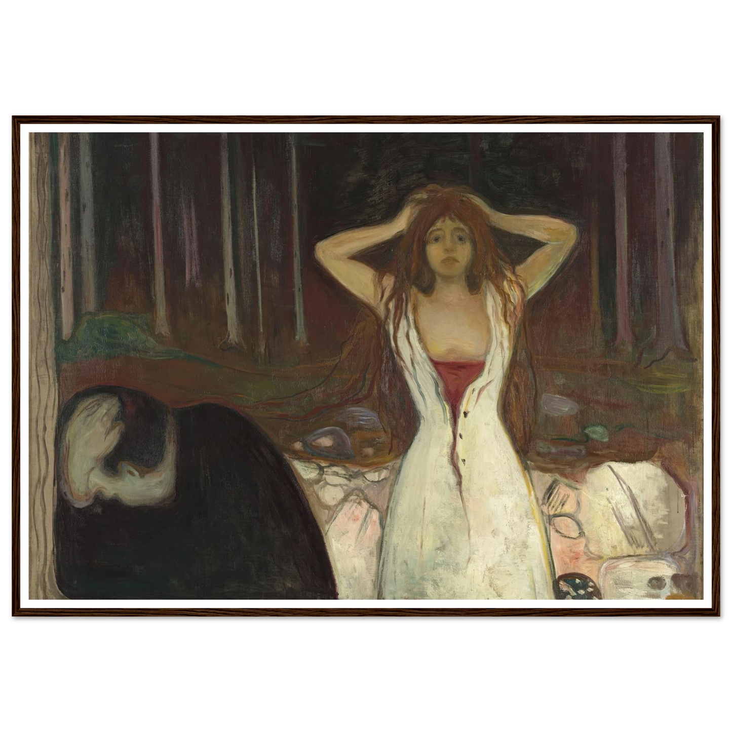 Ashes (1895) Art Print | Edvard Munch - Framed Poster - 30x40 cm / 12x16″ - Black frame