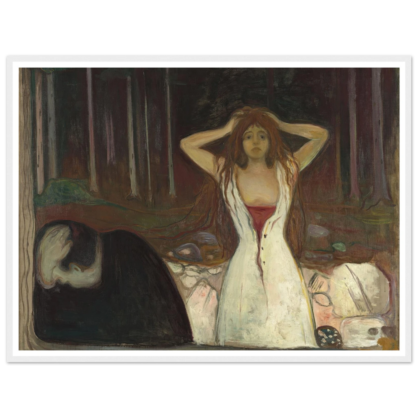Ashes (1895) Art Print | Edvard Munch - Framed Poster - 30x40 cm / 12x16″ - Black frame