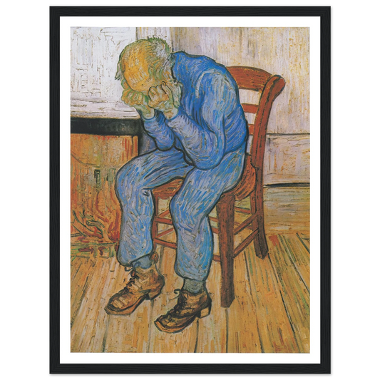 At Eternity’s Gate (1890) Art Print | Vincent van Gogh - Framed Poster - 30x40 cm / 12x16″ - Black frame
