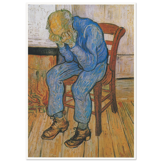 At Eternity’s Gate (1890) Art Print | Vincent van Gogh - Framed Poster - 30x40 cm / 12x16″ - Black frame