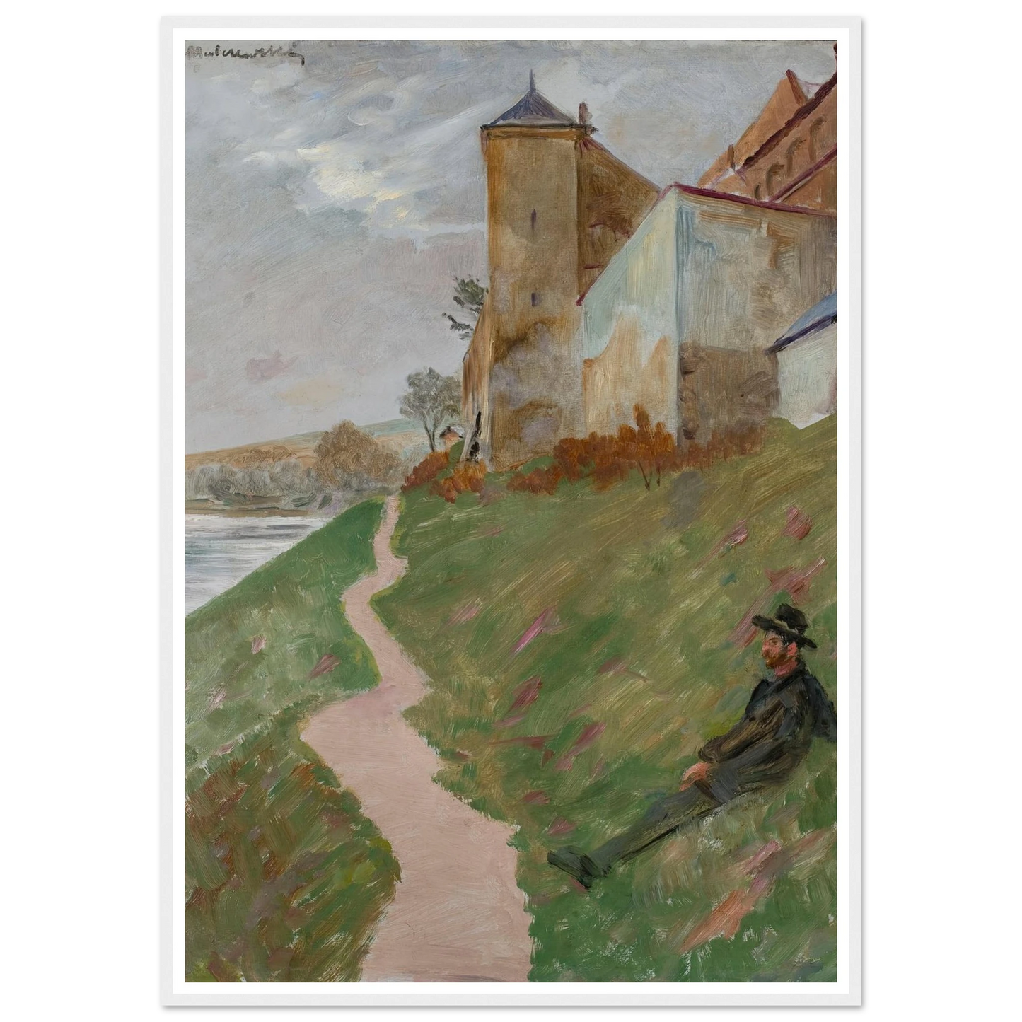 At the hill of the Norbertines’ monastery (1910) Art Print | Jacek Malczewski - Framed Poster - 30x40 cm / 12x16″ - Black frame