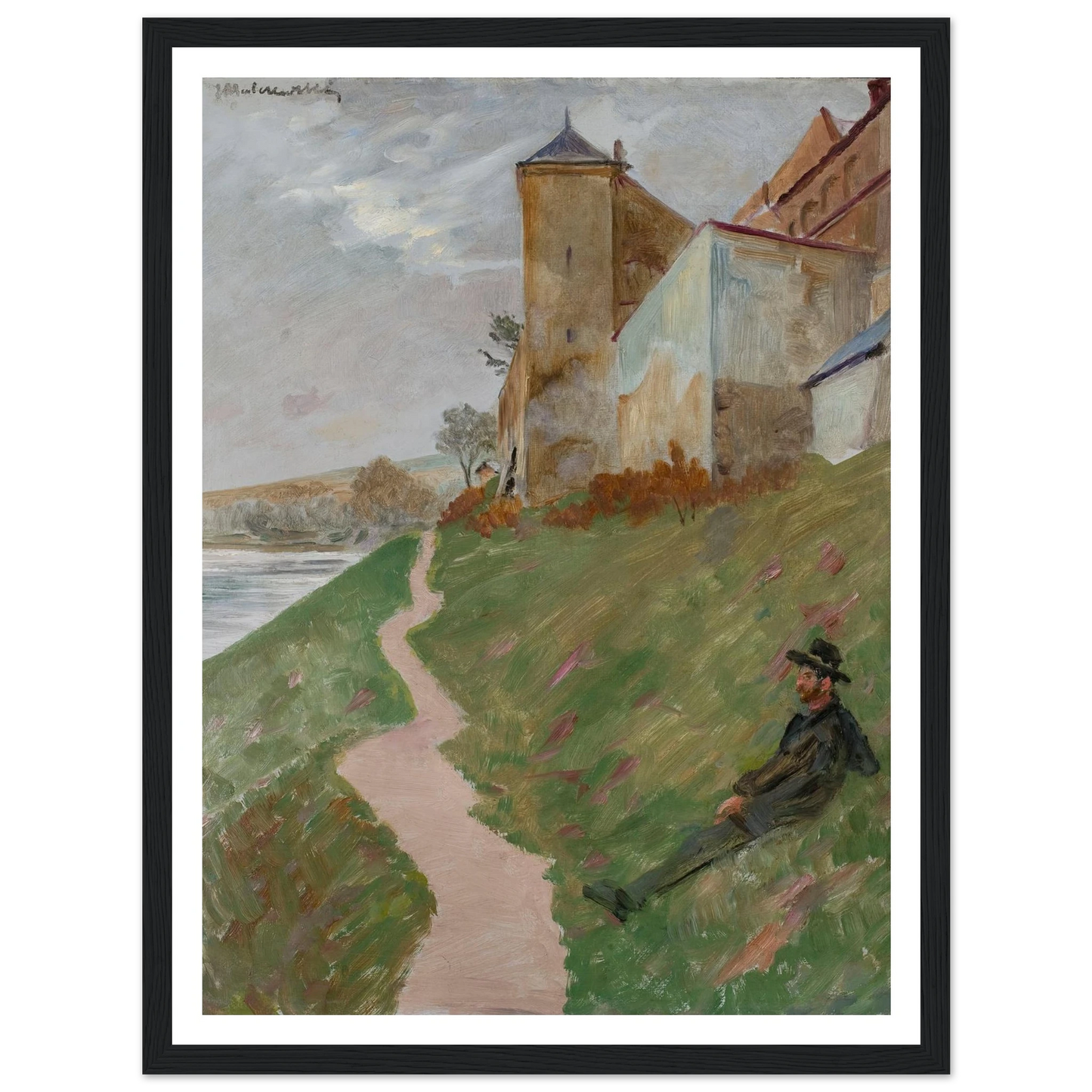 At the hill of the Norbertines’ monastery (1910) Art Print | Jacek Malczewski - Framed Poster - 30x40 cm / 12x16″ - Black frame