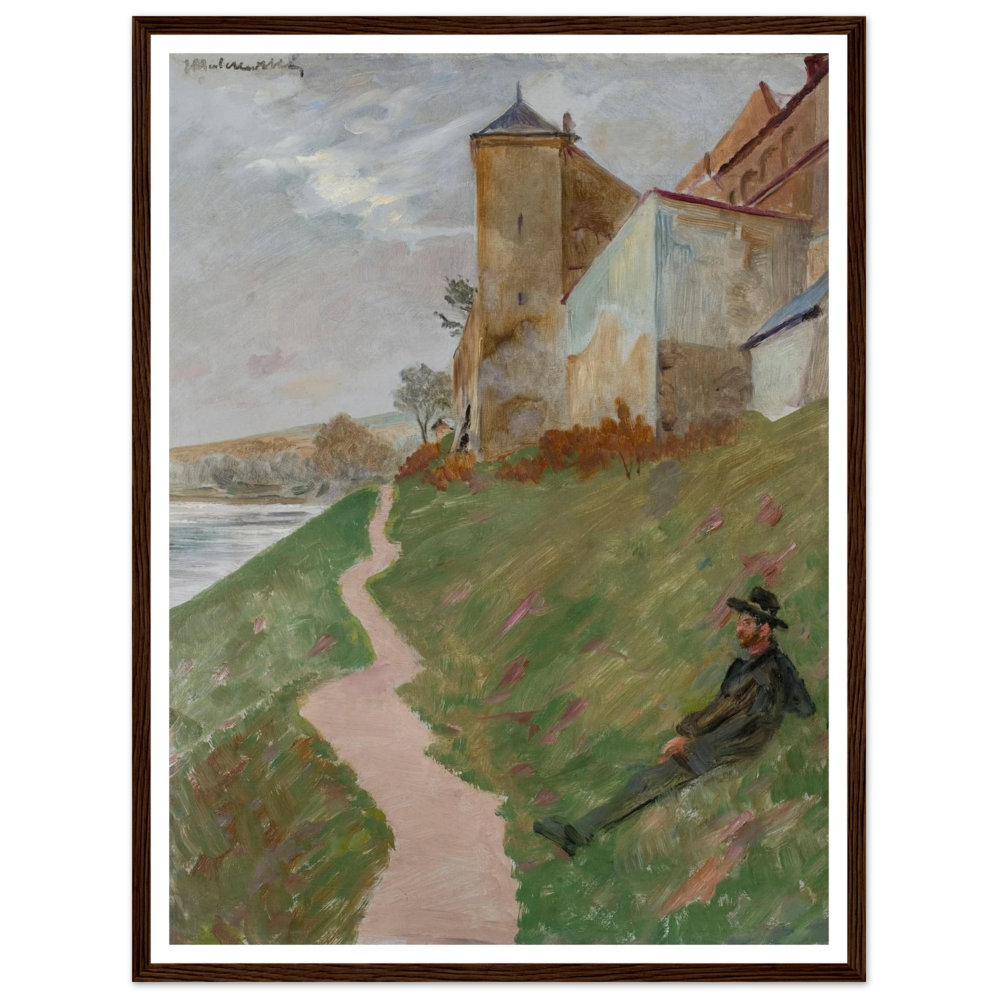 At the hill of the Norbertines’ monastery (1910) Art Print | Jacek Malczewski - Framed Poster - 30x40 cm / 12x16″ - Black frame