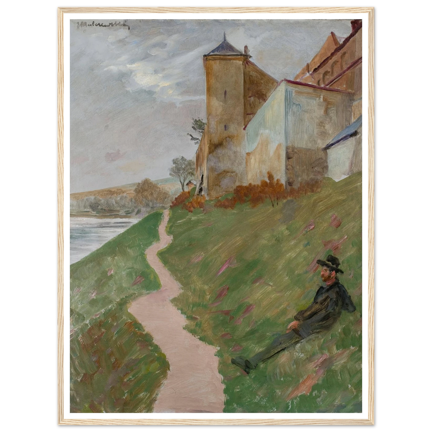 At the hill of the Norbertines’ monastery (1910) Art Print | Jacek Malczewski - Framed Poster - 30x40 cm / 12x16″ - Black frame