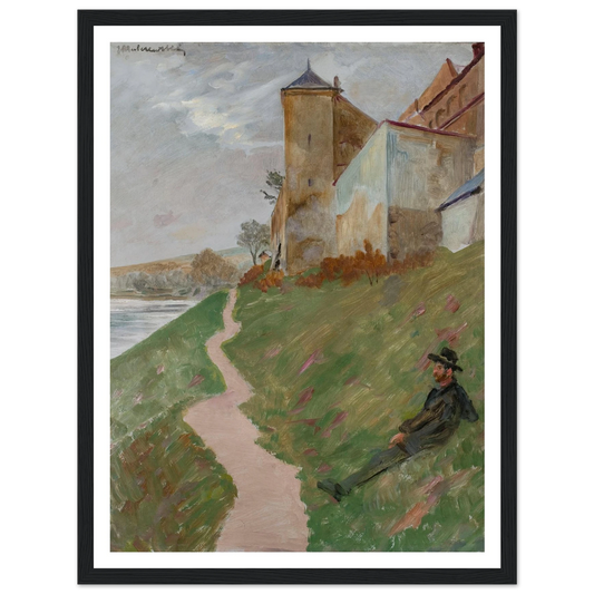 At the hill of the Norbertines’ monastery (1910) Art Print | Jacek Malczewski - Framed Poster - 30x40 cm / 12x16″ - Black frame
