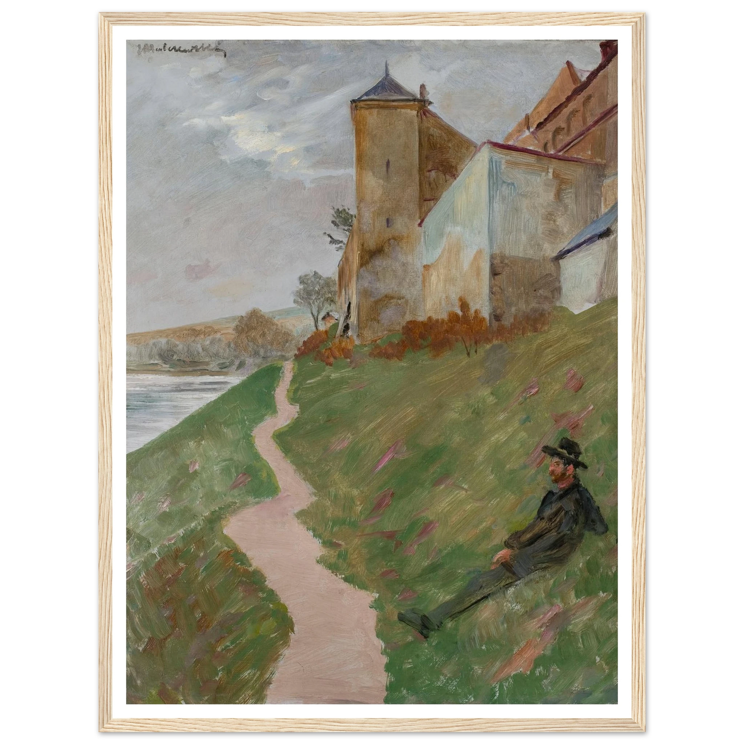 At the hill of the Norbertines’ monastery (1910) Art Print | Jacek Malczewski - Framed Poster - 30x40 cm / 12x16″ - Black frame