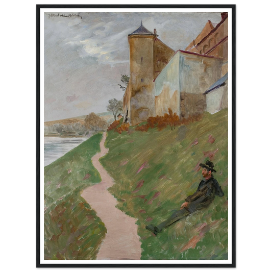 At the hill of the Norbertines’ monastery (1910) Art Print | Jacek Malczewski - Framed Poster - 30x40 cm / 12x16″ - Black frame