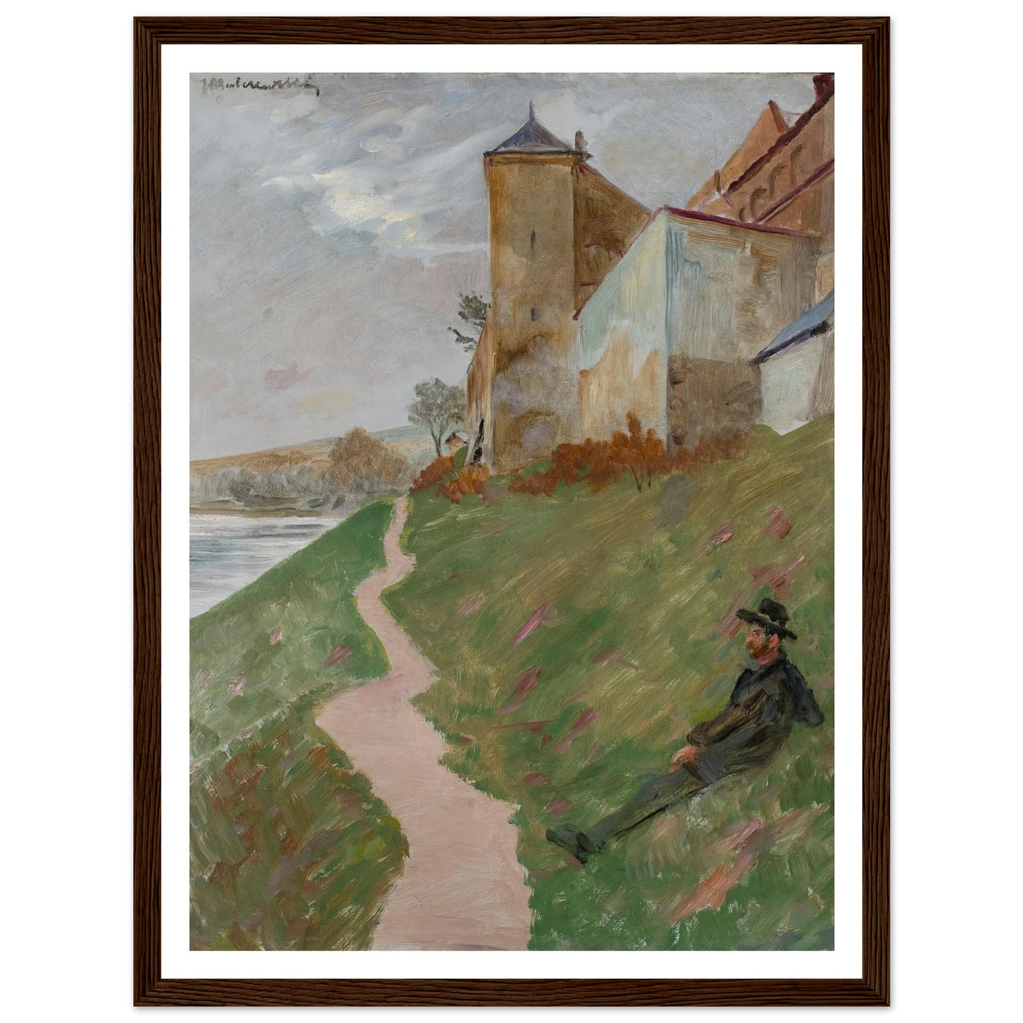 At the hill of the Norbertines’ monastery (1910) Art Print | Jacek Malczewski - Framed Poster - 30x40 cm / 12x16″ - Black frame