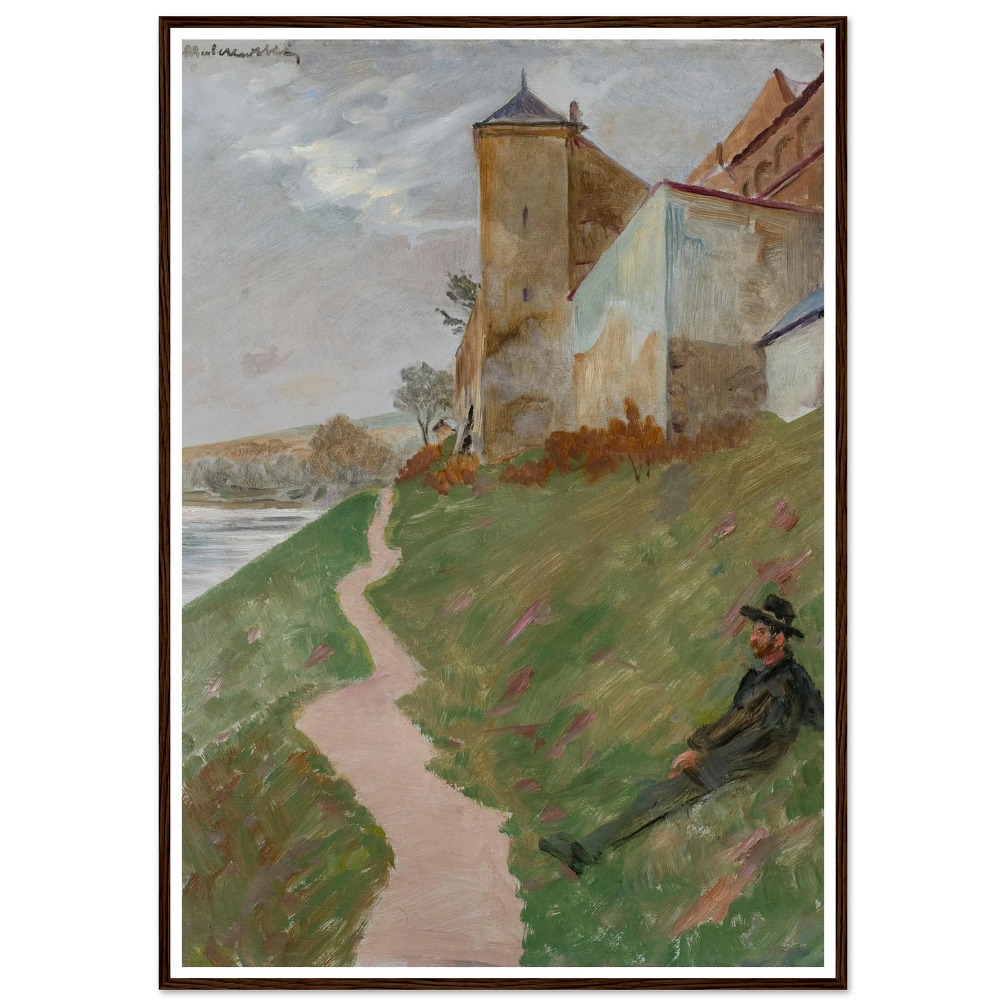 At the hill of the Norbertines’ monastery (1910) Art Print | Jacek Malczewski - Framed Poster - 30x40 cm / 12x16″ - Black frame